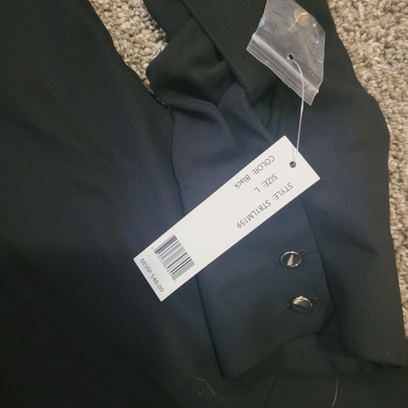 Black Asymmetrical blouse - Picture 2 of 2